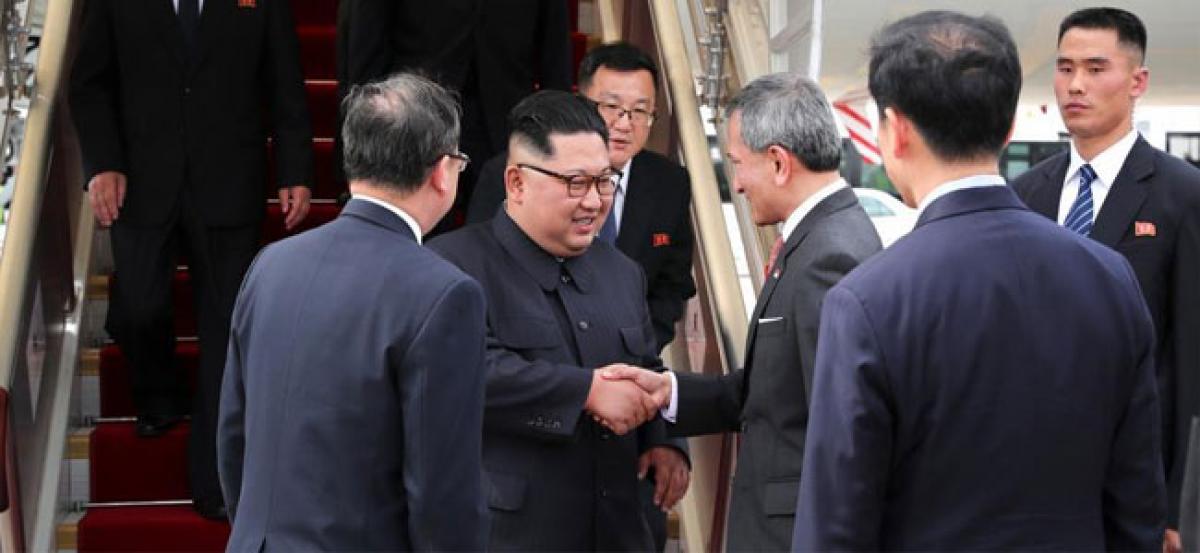 North Koreas Kim arrives in Singapore for historic Trump summit