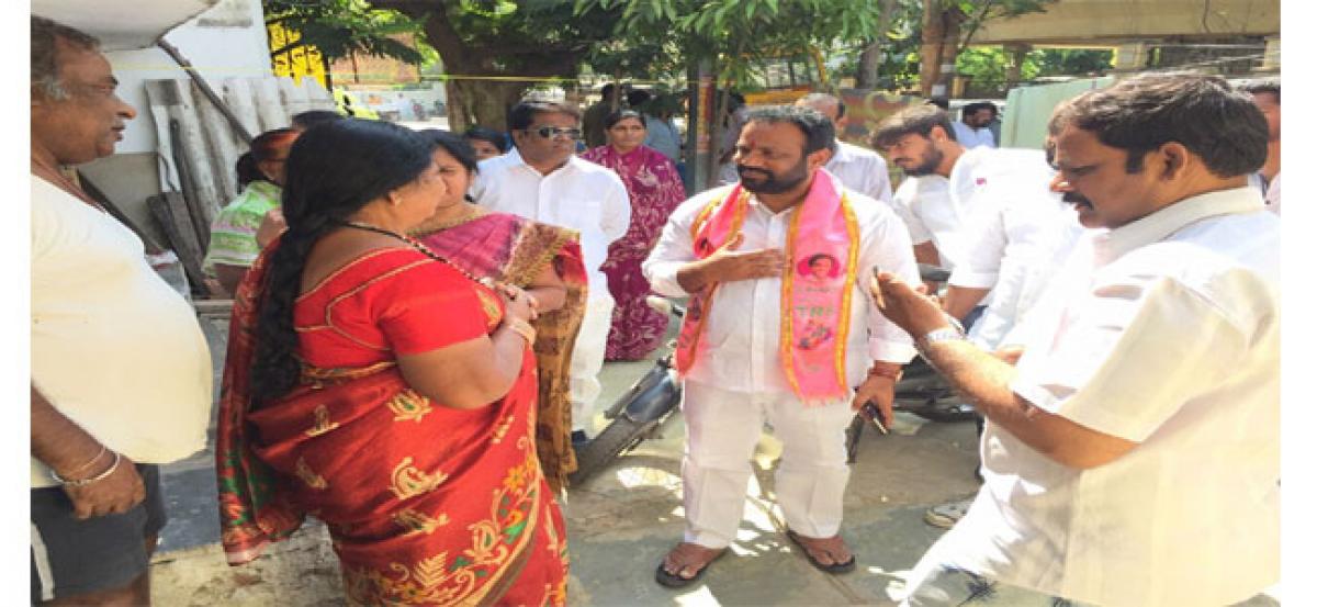 TRS leader holds meetings with locals
