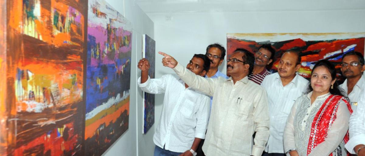 Inspire art show begins in Vijayawada