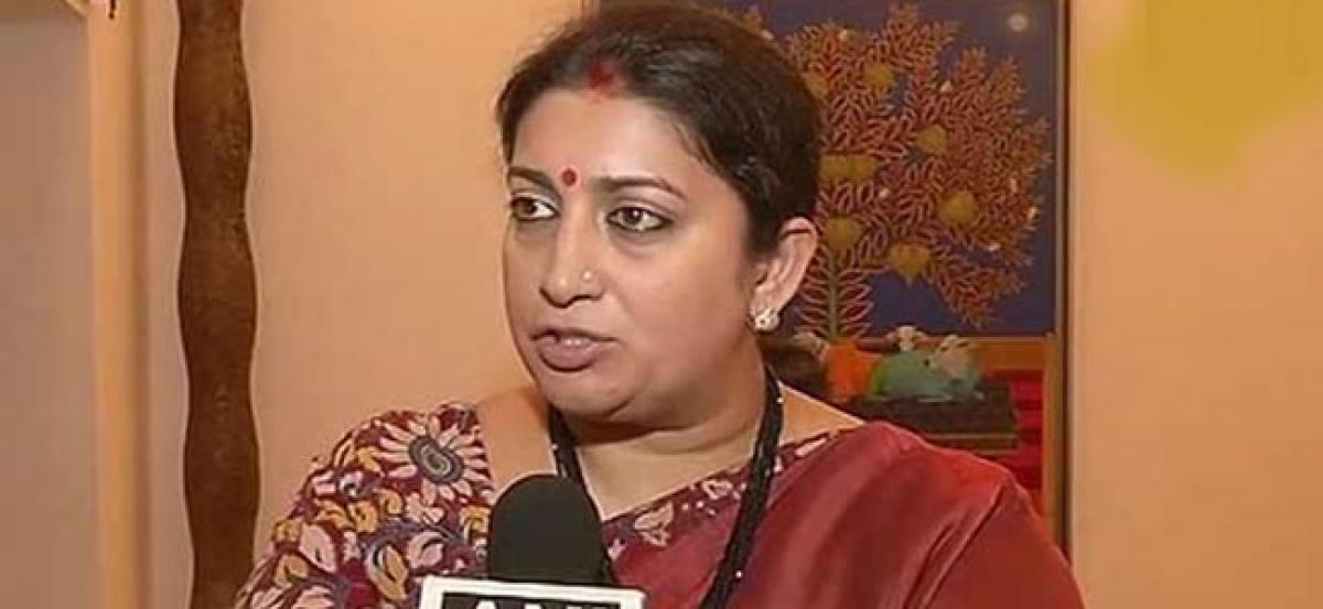 Smriti Irani corners Tripura CM