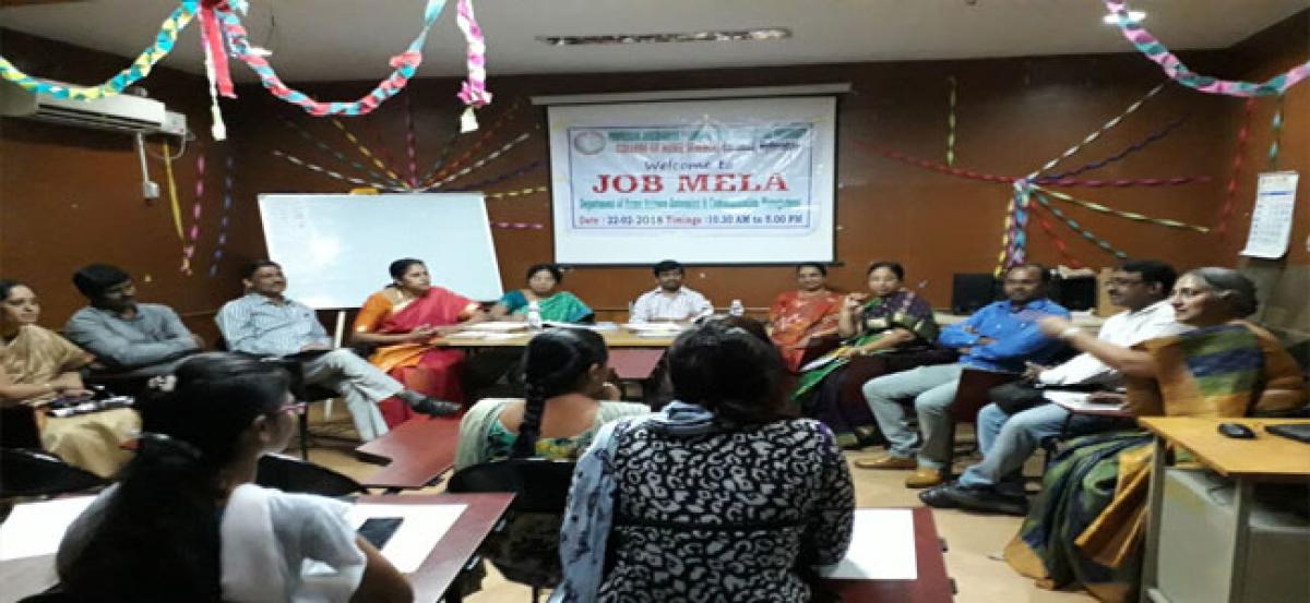 Job Mela At College Of Home Science