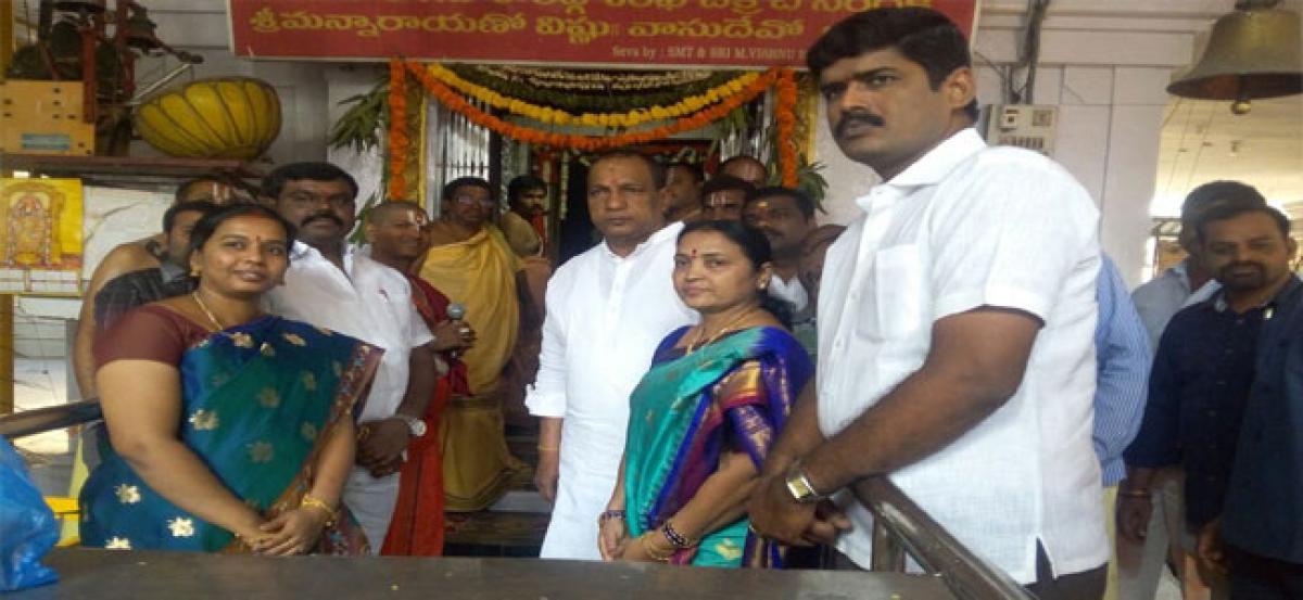 Kalyanotsavam held at Sri Lakshmi Rama Sahitha Sri Satyanarayana swamy temple