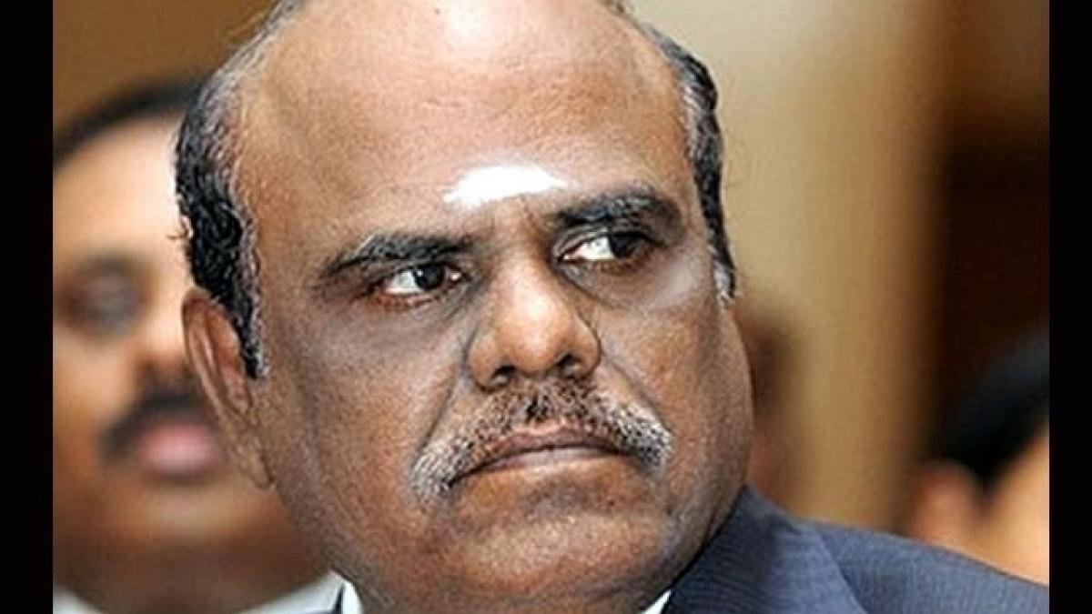 Karnan forwards memorandum to Rajnath Singh seeking remission of jail term