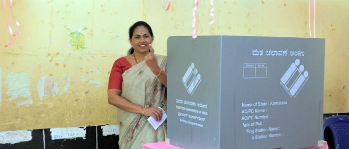 Karnataka polls: 56% voting completed till 3 p.m