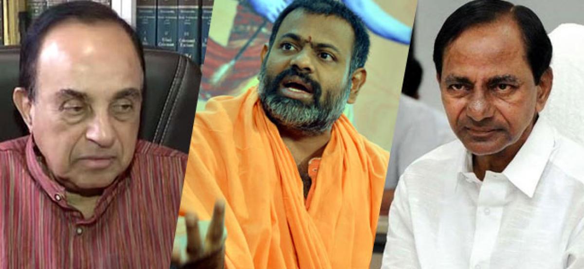 Subramanian Swamy to KCR: Revoke ban against Swami Paripoornananda