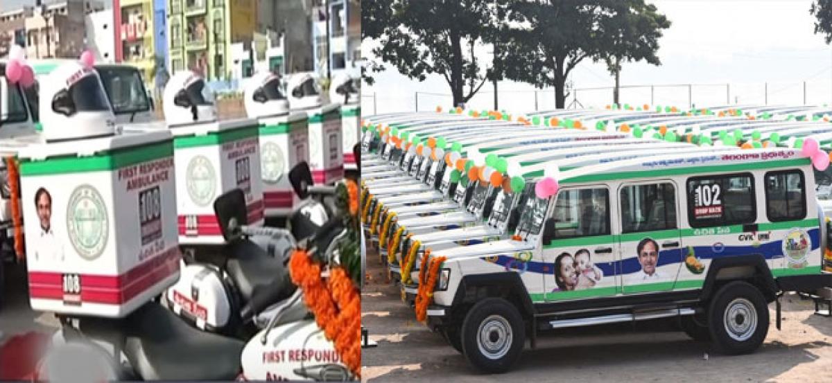 KCR launches two-wheeler ambulance services in Hyderabad