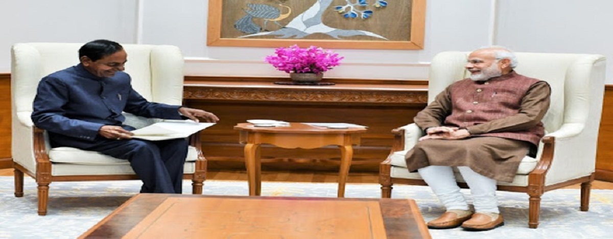 KCR meets PM Modi, submits long wish list