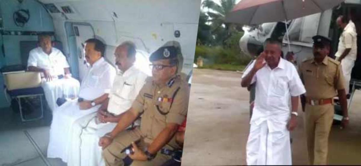 Kerala: CM Pinarayi Vijayan conducts aerial survey of affected flood areas