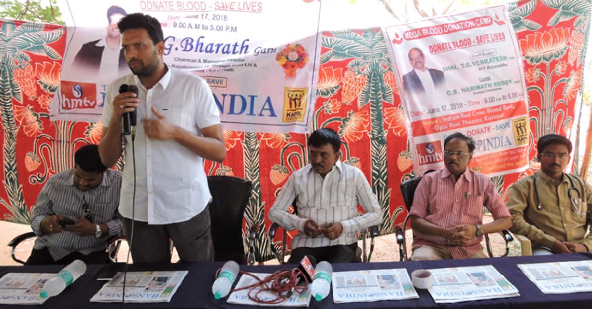 Need for conducting more blood donation camps stressed