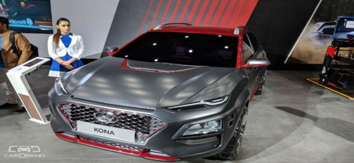 Hyundai Kona Iron Man EV Revealed At Auto Expo 2018