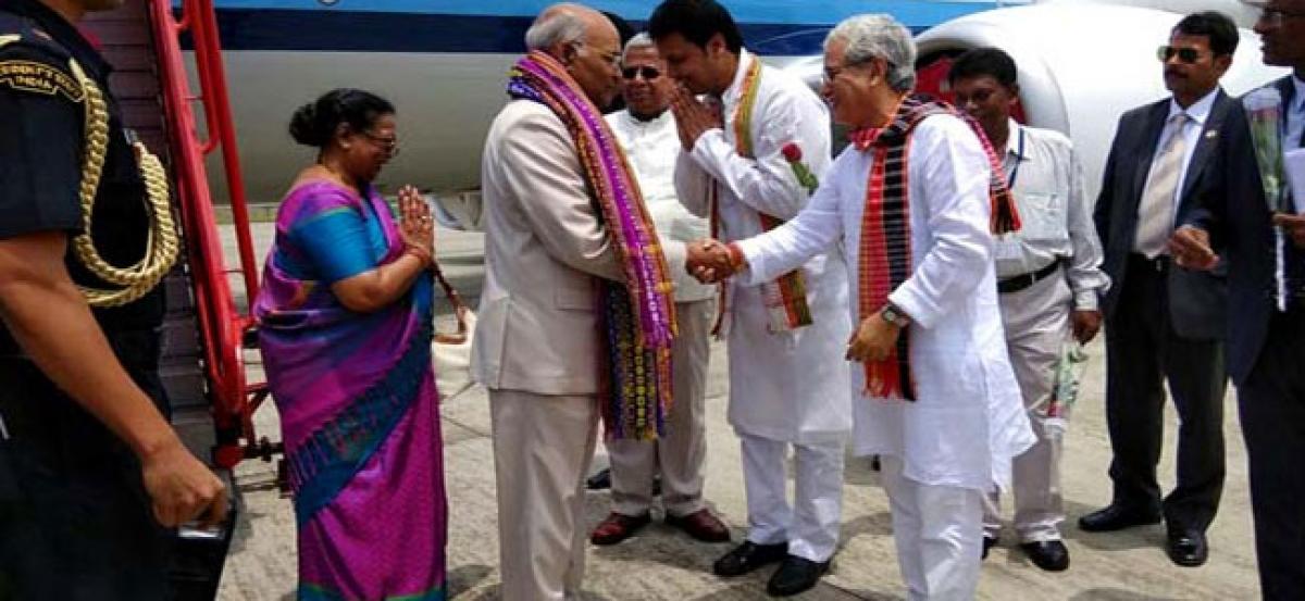 President Kovind begins two-day visit to Tripura