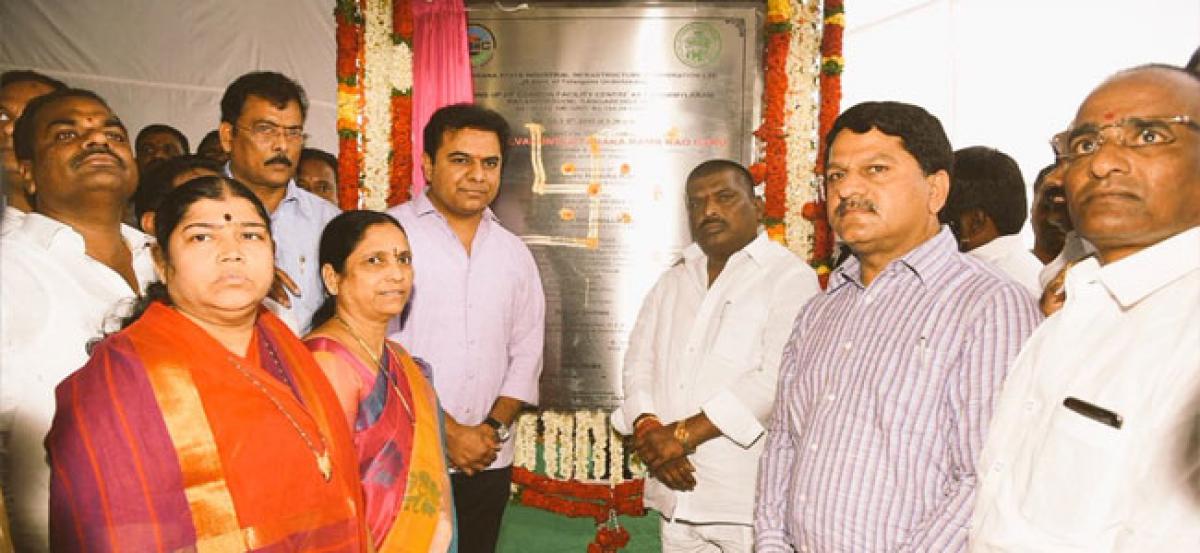 KTR lays foundation stone for Effluent Treatment Plant in Sangareddy