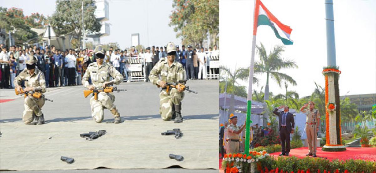 Republic Day celebrated at airport