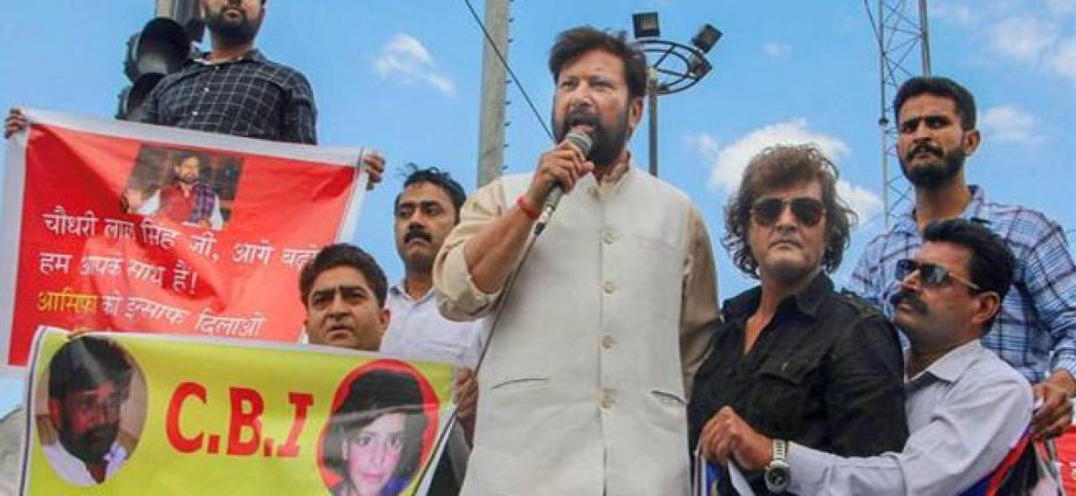 Lal Singh takes out rally for CBI probe in Kathua rape; calls for J&K CM Mehbooba Muftis resignation