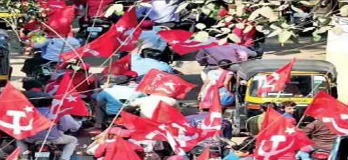 Left parties hold demonstration against rising fuel prices