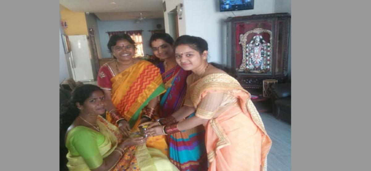 Corporator celebrates Sankranti with local women