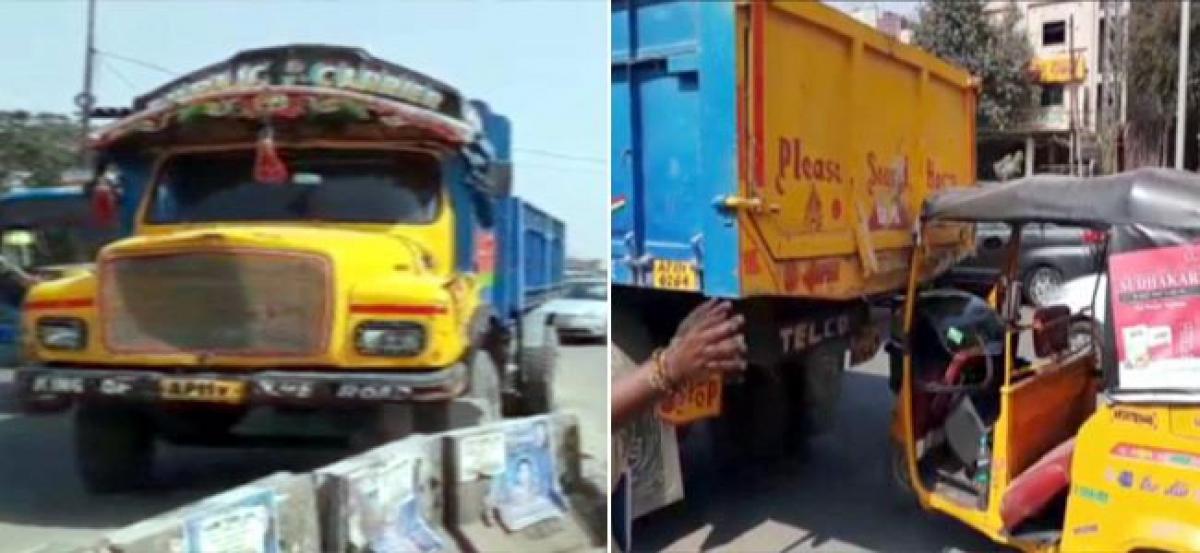Lorry mows down two, leaves two others injured in Vanasthalipuram