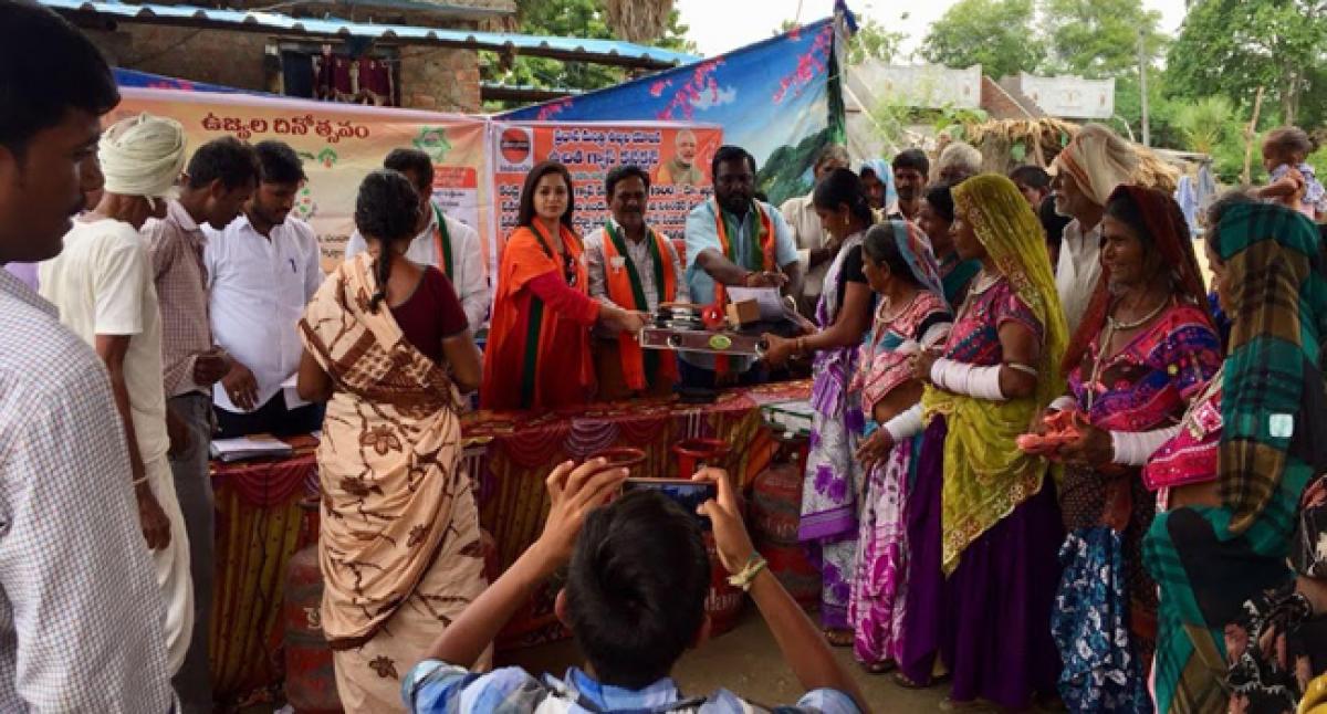 LPG cylinders distributed