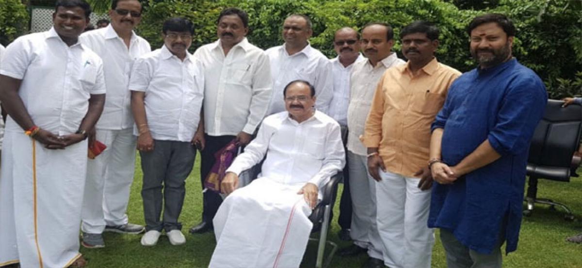 Dist BJP leaders congratulate Venkaiah