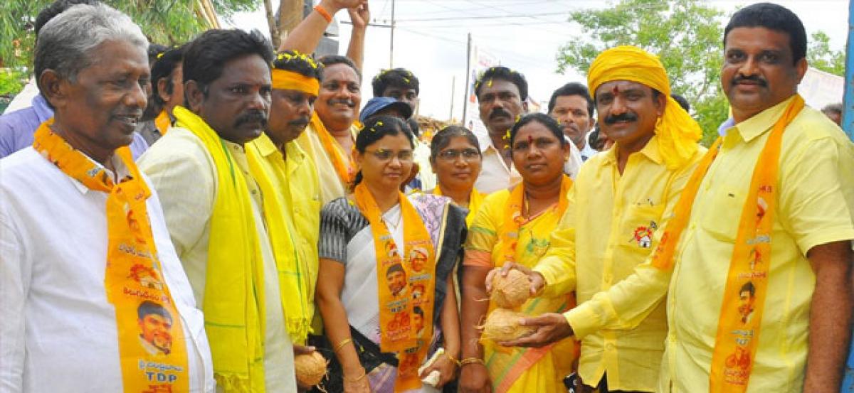 MLA lays stone for road, drain