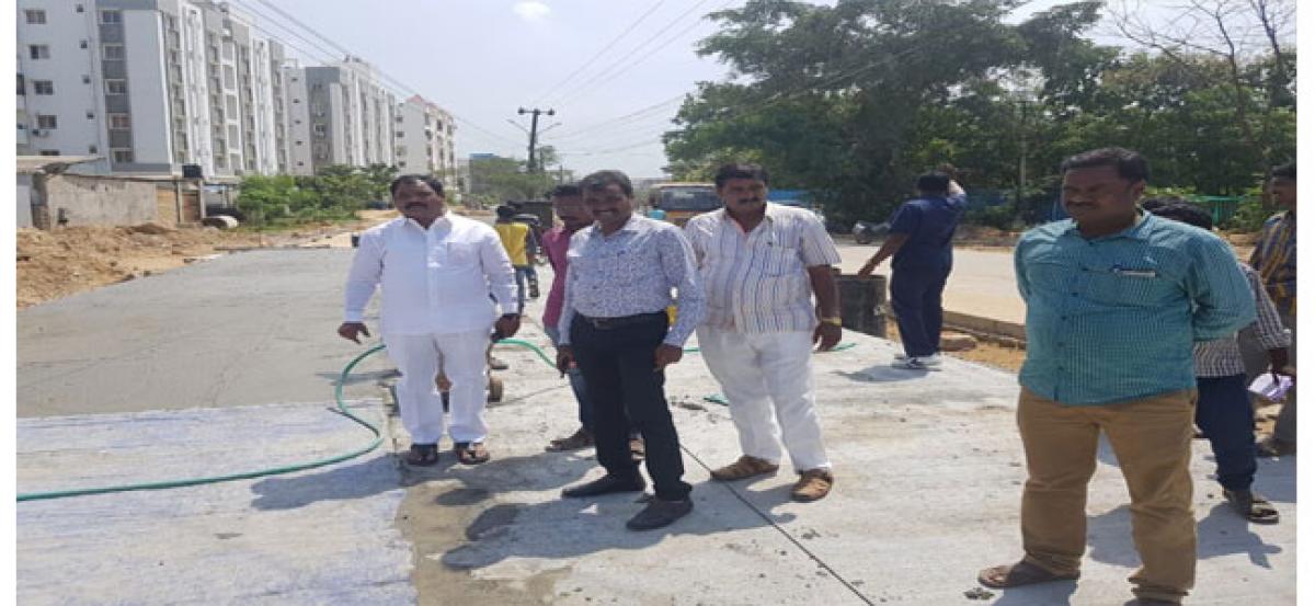 VDCC road construction works inspected