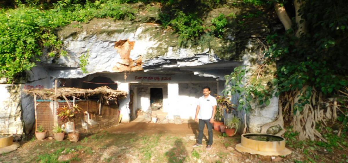 Seventh century rock cut caves explored at Mustabada