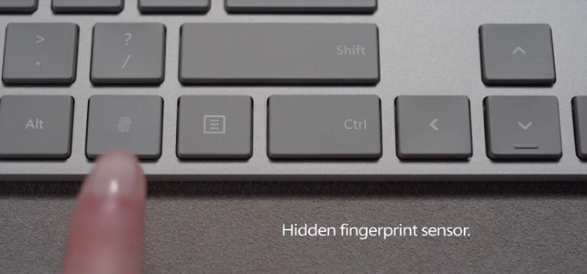 Microsofts Modern Keyboard with fingerprint sensor now available