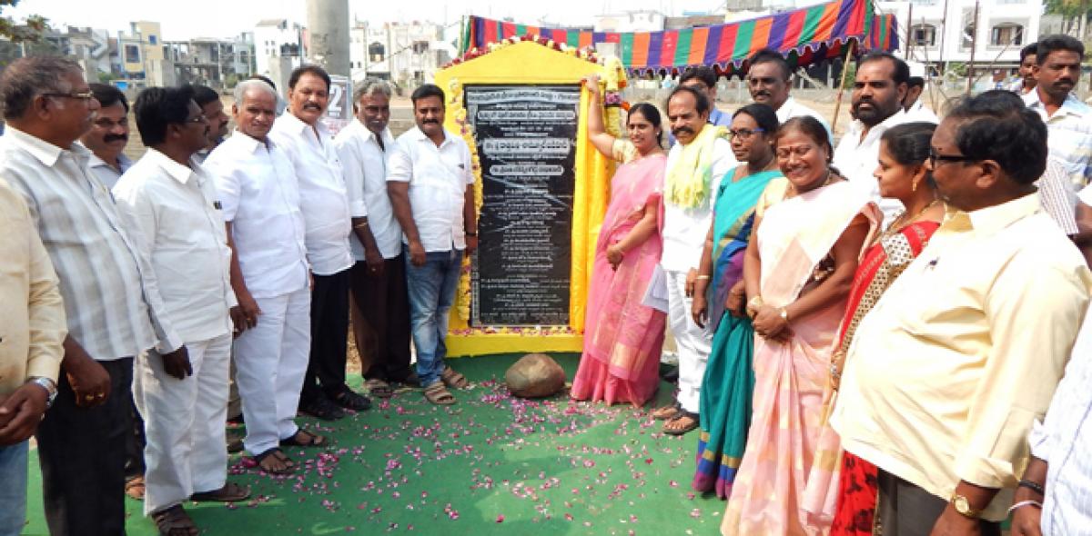 Minister lays stone for works worth Rs 4 cr