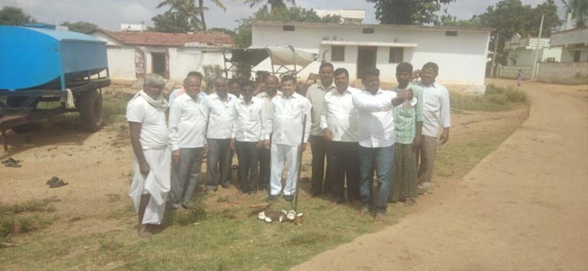 Kappati Panduranga Reddy inaugurates Mission Bhagiratha works