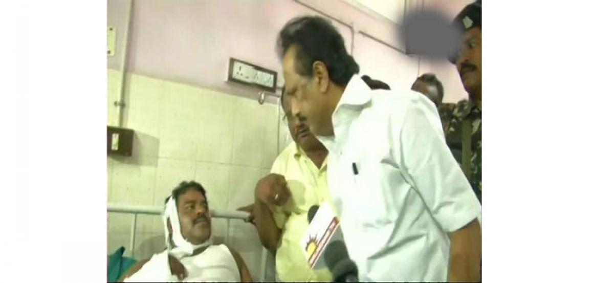 M. K. Stalin visits injured anti-Sterlite protestors