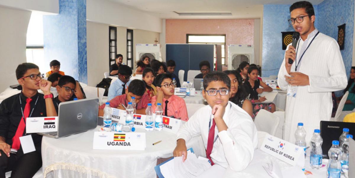 Children enact United Nations Assembly