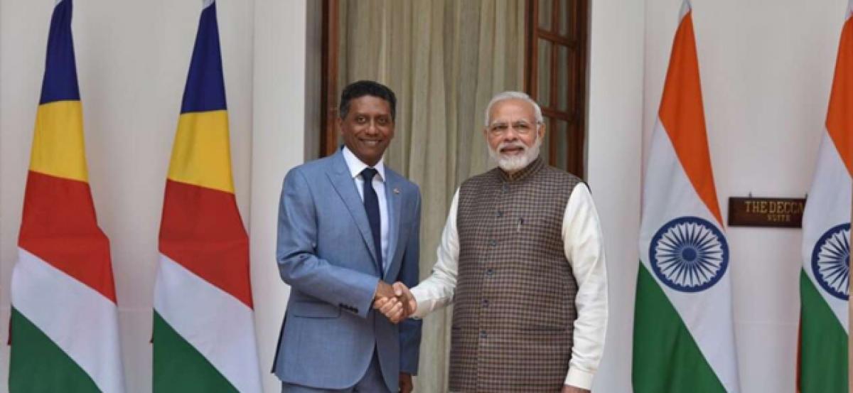 Modi holds talks with Seychelles president Danny Faure