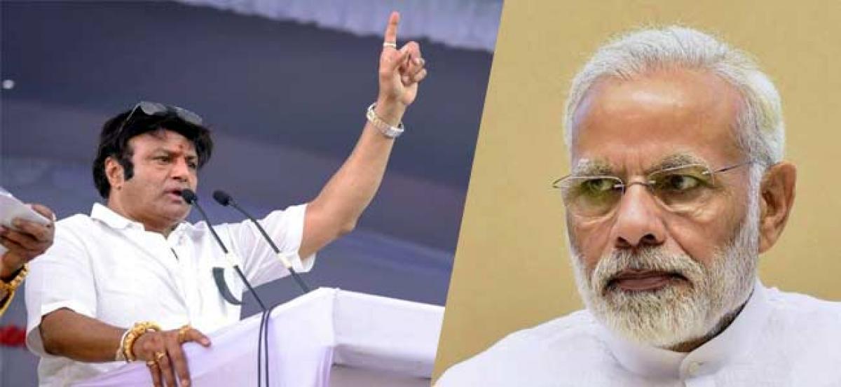 BJP seeks action against Balakrishna for verbal attack on Modi