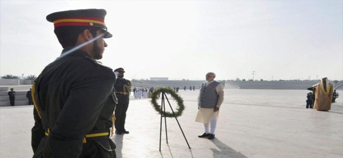 PM Modi pays tribute at Wahat Al Karama