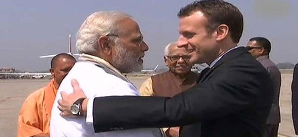 PM Modi receives France President in Varanasi