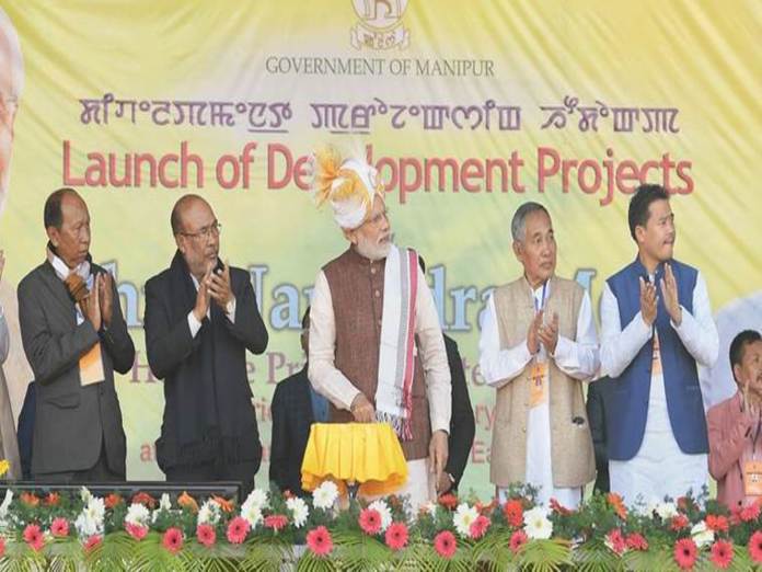 Modi inaugurates eight projects in Manipur