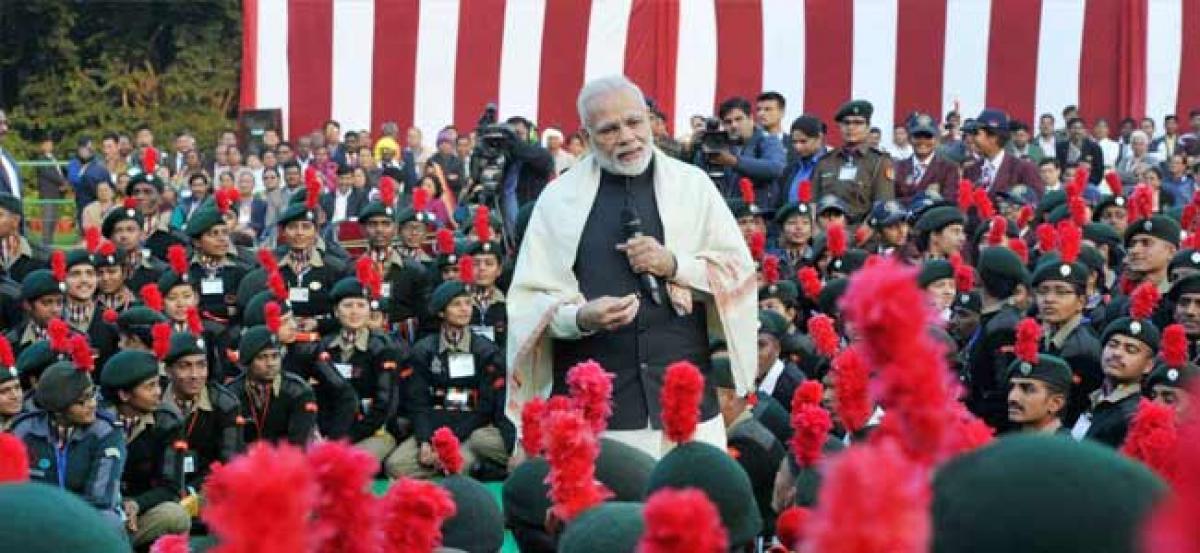 Fulfil Mahatma Gandhis dream of clean India: PM Narendra Modi to NCC cadets