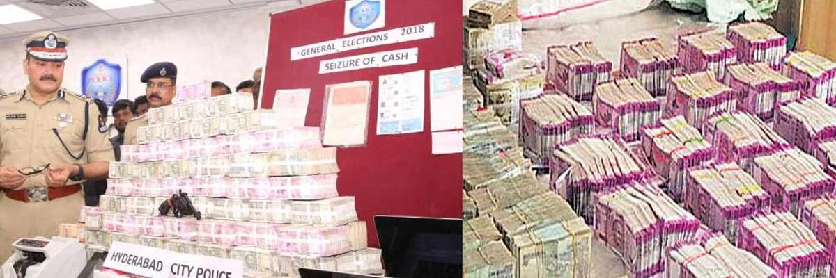 Telangana Assembly Elections 2018 :EC teams intensified checkings and seizing Crores of cash and liquor in Greater Hyderabad