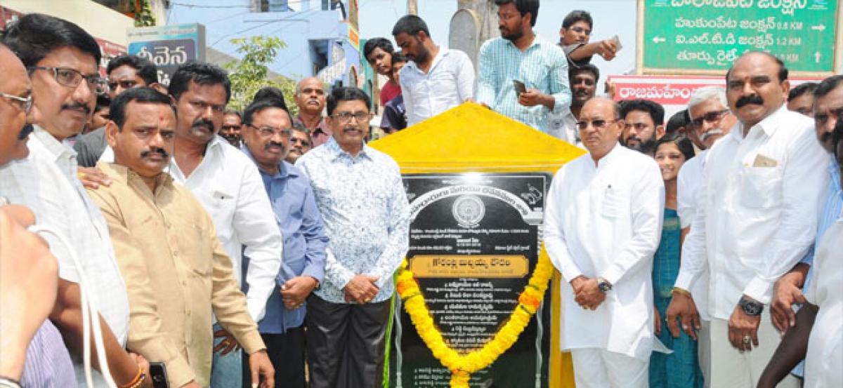 MP, MLA lay stone for culvert