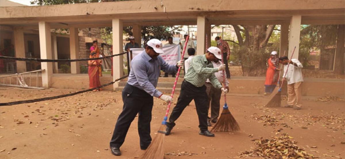 Cleanliness drive at Msme-Di, Balanagar