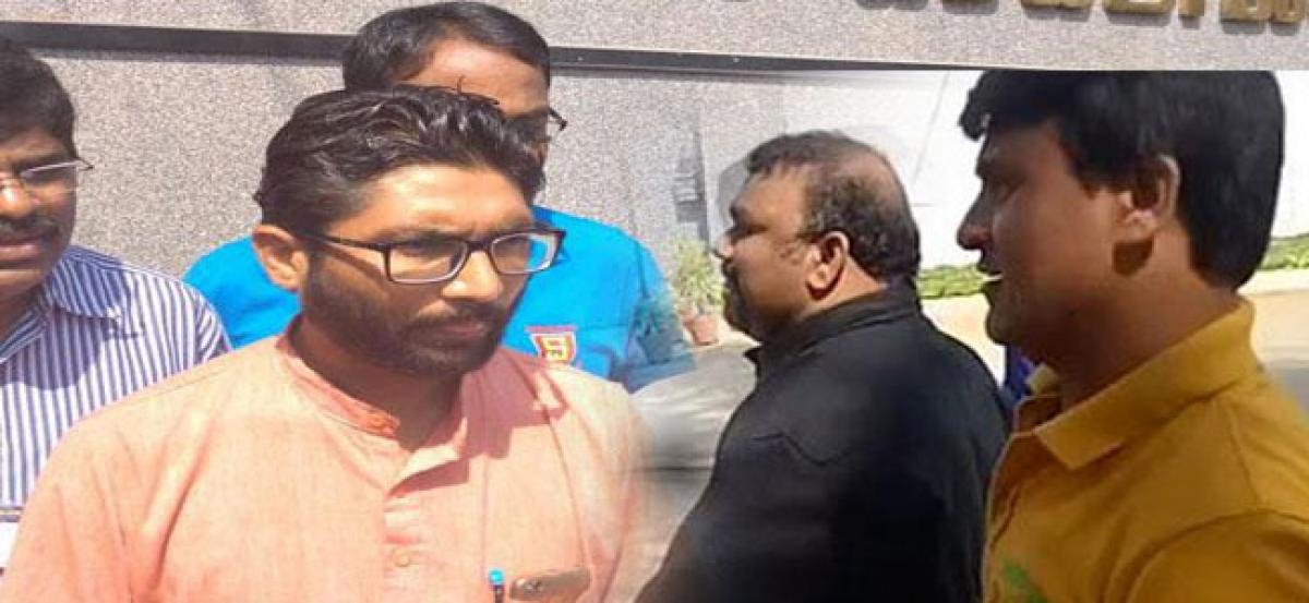 Jignesh Mevani meets Krishna Madiga in Chanchalguda Jail