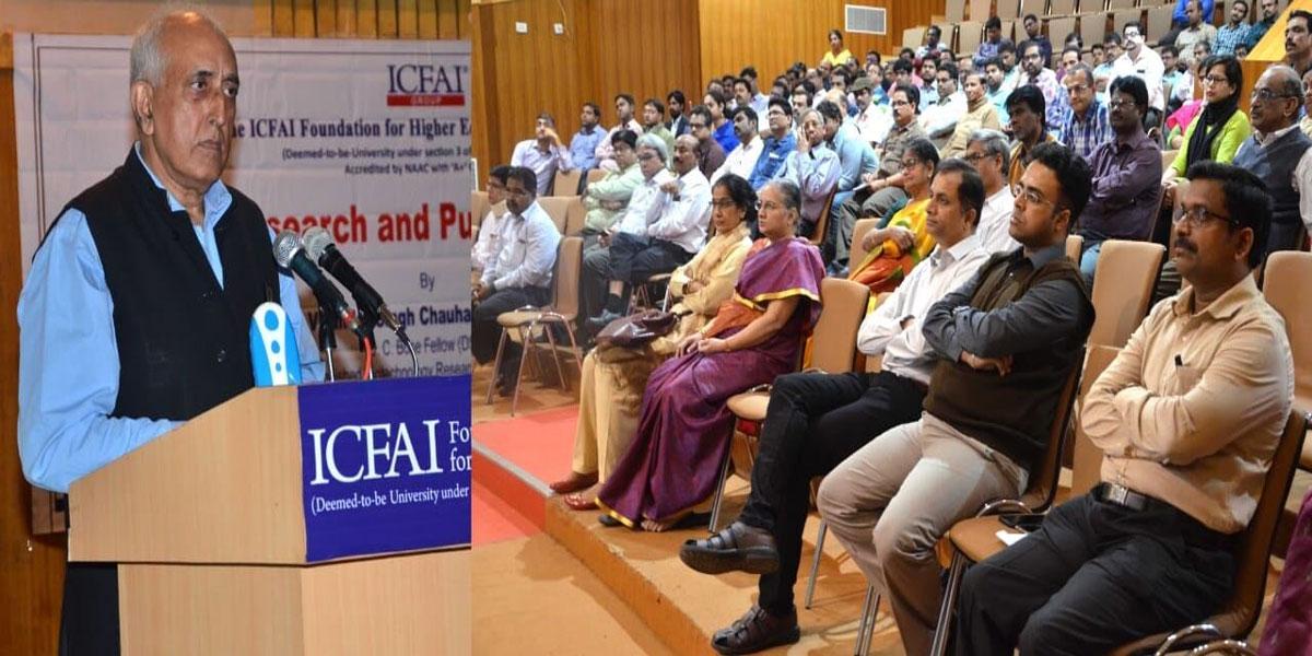 NAAC executive chairman Dr Virander Singh Chauhan visits ICFAI Foundation