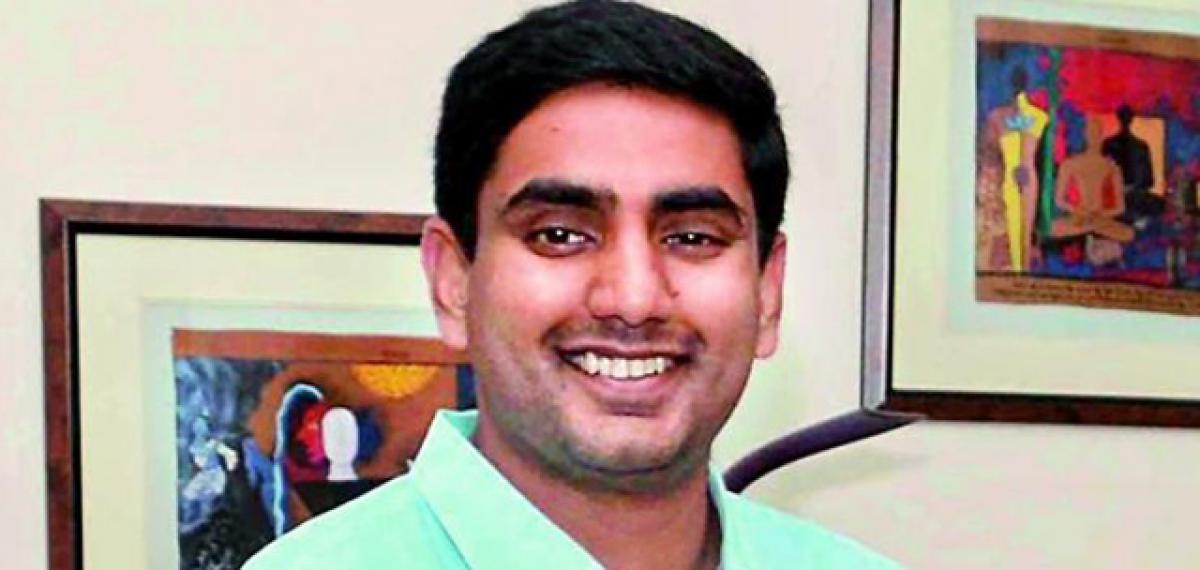 Lokesh dares YSRCP to prove charges on Chandrababu Naidu