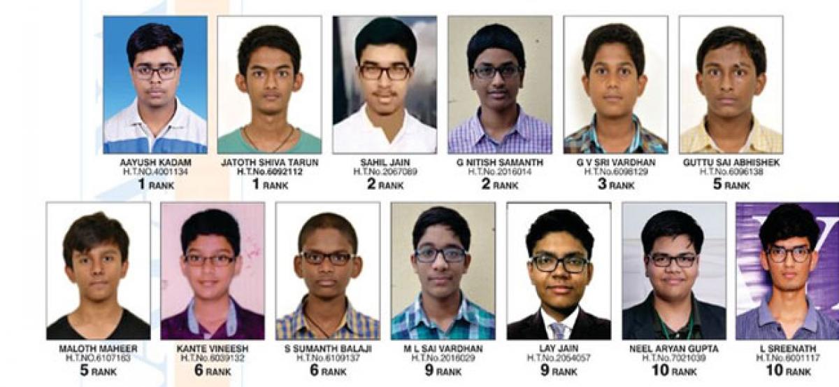 Narayana students secure top rank in JEE Advanced 2018 results