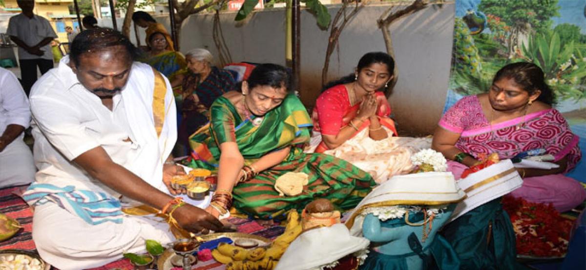 Navami celebrated with  religious fervour in Rajamahendravaram