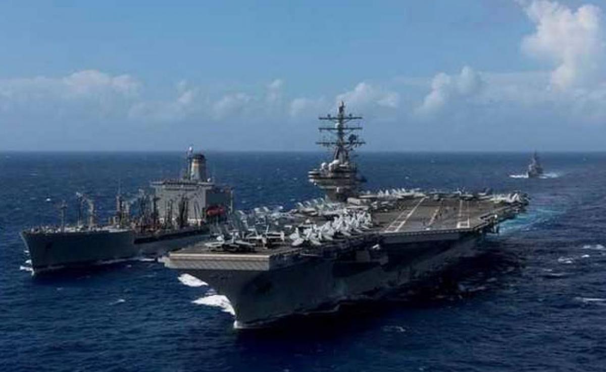 US Navy Carrier Drills With Japanese, Indian Navy In Sea Of Japan