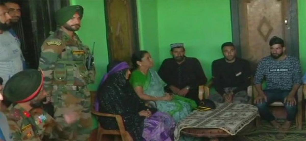 Defence minister Nirmala Sitharaman meets family of army jawan Aurangzeb killed in Kashmir