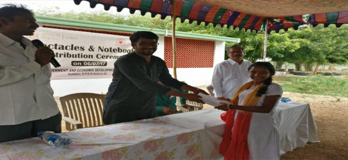 Notebooks distributed to government school students