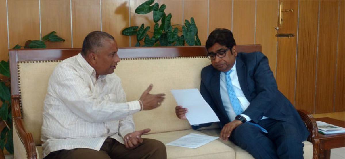 Uppal MLA meets SCR GM Vinod Kumar Yadav