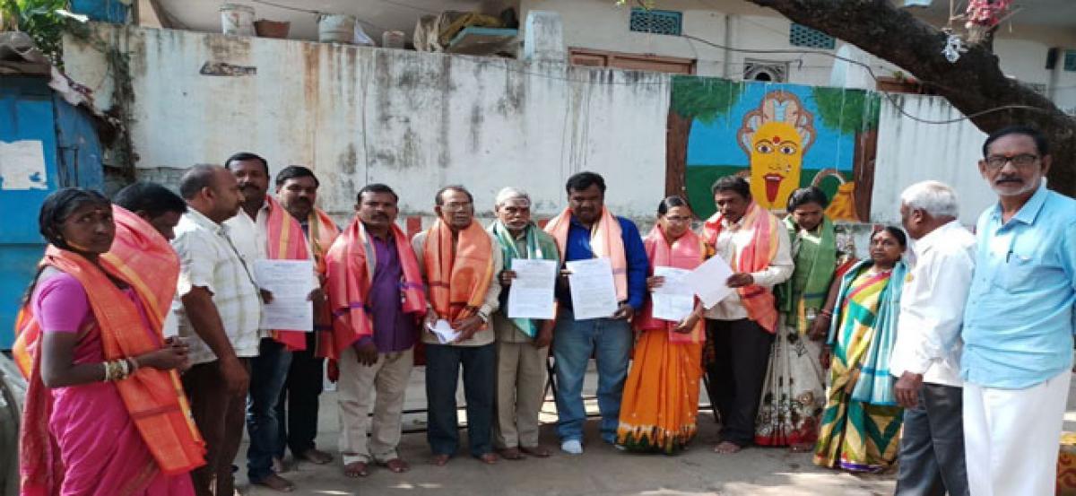Oath taking programme conducts by Chairman of Pochamma Temple